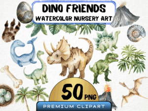 Cartoon prehistoric prehistoric animal kids illustration clipart for children dinosaur friends png ancient animals nursery dino png watercolor T-rex card making dinosaur clipart stegosaurus png cute triceratops digital download