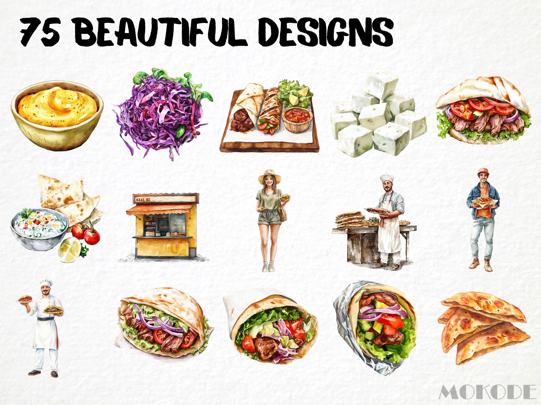 » Watercolor Döner Kebab Clipart 75 Png, Turkish Doner Shop Graphics ...