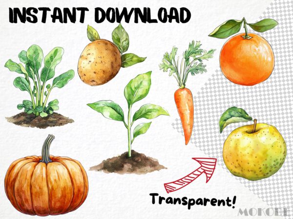 Funny Farm Clipart 85 Png, Funny Cartoon Farmer Watercolor Barn, Fresh Produce, Cartoon Animals, Digital Prints, Quirky Cow, Silly Chicken - Image 5