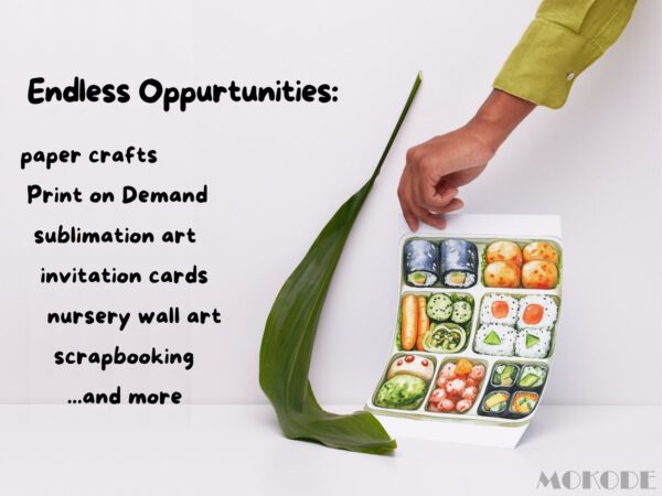 Watercolor Japanese Food Clipart 60 Png, Asian Kitchen Graphics, Sushi Japanese Food Traditional and Trend. Digital Prints, Commercial Use - Image 6