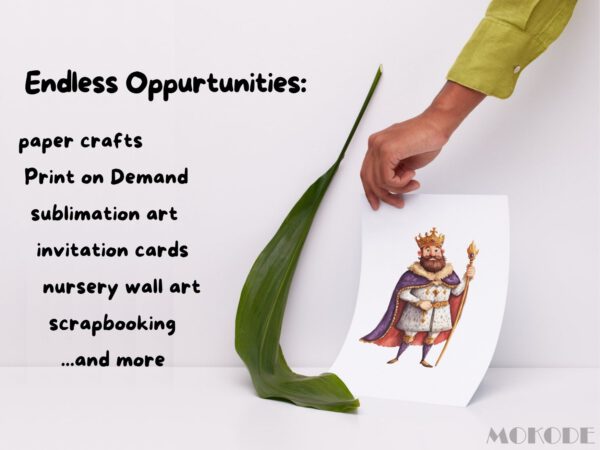 Watercolor King's Palace Clipart 64 Png, Royale Kingdom Clipart Fantasy King, Cute Princess Clipart Instant Download Crown Png, Junk Journal - Image 6