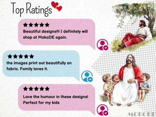 Jesus with Kids Clipart 20 Png, Watercolor New Testament Jesus Christ healing Children, Bible Stories Christian, Religious Sunday School Art - Image 6