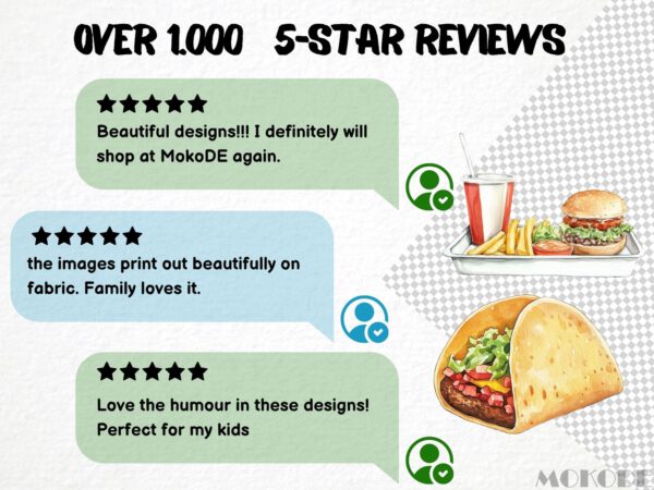 Watercolor Fast Food Clipart 22 Png, Cute Hot Dog, Kids Illustration, Junk Food, Burger and Fries Clipart Digital Prints, Commercial Use - Image 7