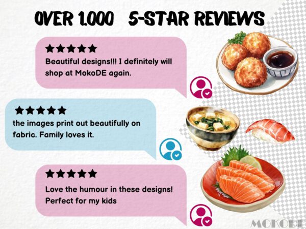 Watercolor Japanese Food Clipart 60 Png, Asian Kitchen Graphics, Sushi Japanese Food Traditional and Trend. Digital Prints, Commercial Use - Image 7