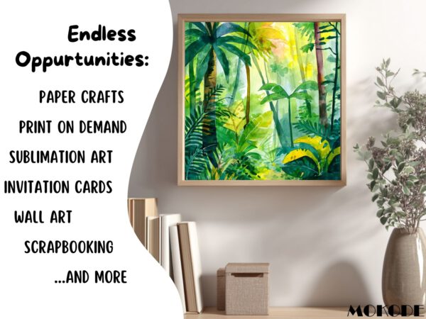 20 High Quality Watercolor Vibrant Jungle Designs Png, Amazon Rainforest Illustration, Scrapbook, Wall Art, Digital Download, Commercial Use - Image 7
