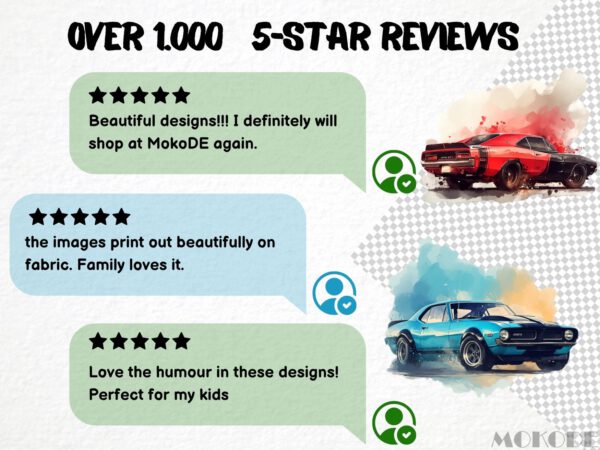 Cool Muscle Cars Watercolor Clipart 32 Png, Classic American Race Car Nursery Clipart, invitation card, Boys T shirt Graphics Commercial Use - Image 8