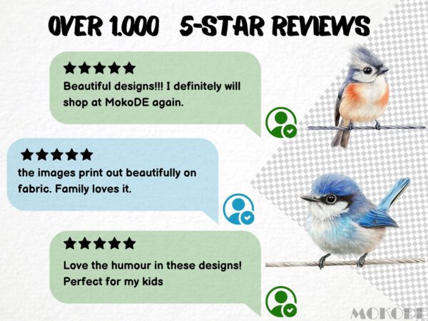 Birds on a Wire Clipart 42 Png, Watercolor Cute Bird Illustration, Songbird on Branch, Forest Birds Bluetit Collection, Digital Prints - Image 4