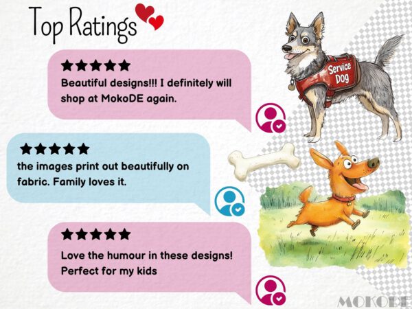 Funny Dog Life Clipart 68 Png, Cute Puppy Watercolor, Quirky Dog, Pet owner Gift, Dog Toy Cartoon, Labrador, Bulldog Digital Download Prints - Image 8