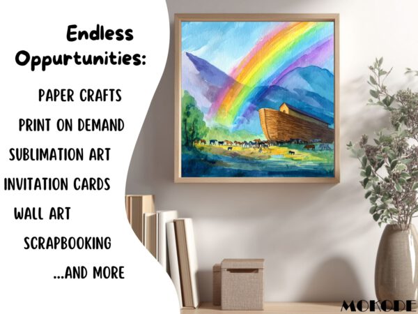 Bible Landscapes 98 Png, Watercolor Old and New Testament Jesus Christ, Bible Stories Christian Scenes, Clipart Religious Sunday School Art - Image 9
